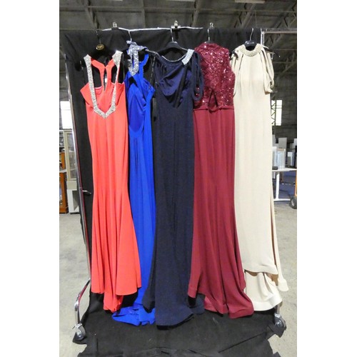 2278 - 5 x various Pia Michi evening dresses, size 8, manikin not included, please see pictures for more de... 