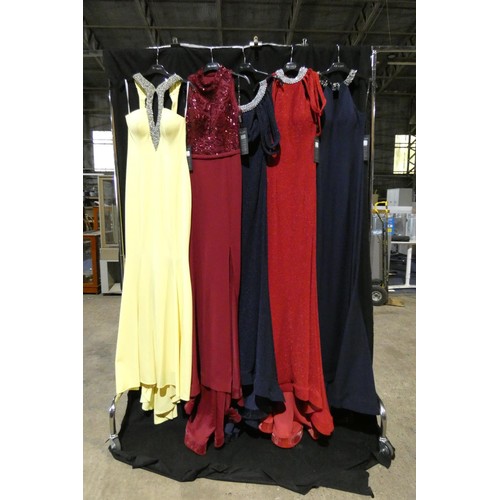 2279 - 5 x various Pia Michi evening dresses, size 8, manikin not included, please see pictures for more de... 