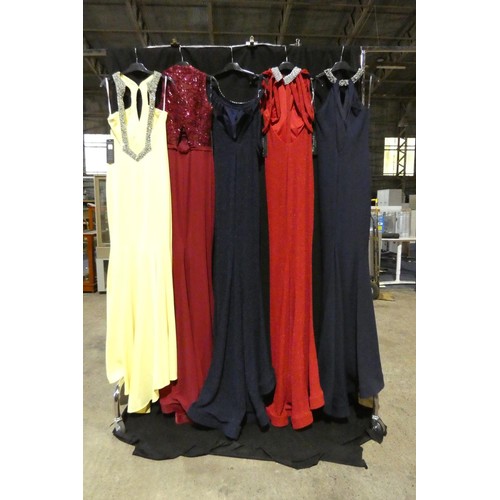 2279 - 5 x various Pia Michi evening dresses, size 8, manikin not included, please see pictures for more de... 