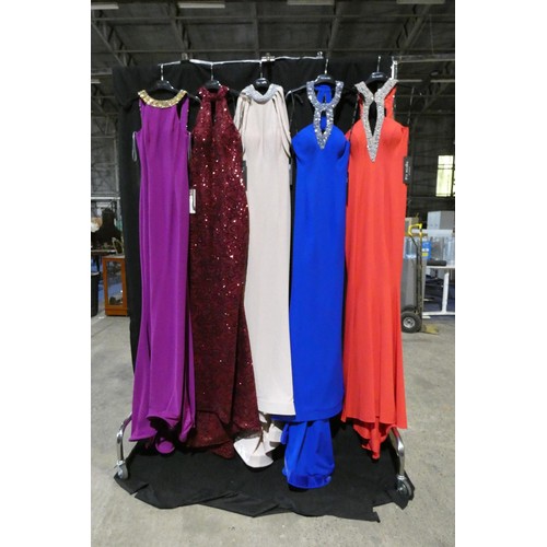 2280 - 5 x various Pia Michi evening dresses, size 8, manikin not included, please see pictures for more de... 