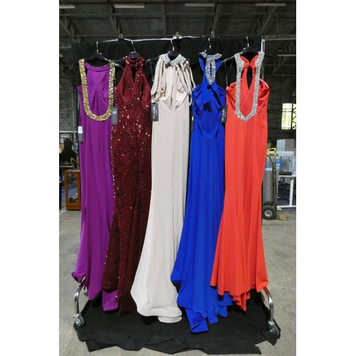 2280 - 5 x various Pia Michi evening dresses, size 8, manikin not included, please see pictures for more de... 