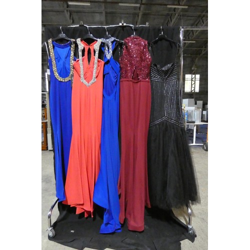 2282 - 5 x various Pia Michi evening dresses, size 8, manikin not included, please see pictures for more de... 