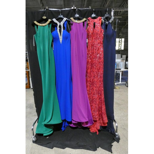 2283 - 5 x various Pia Michi evening dresses, size 8, manikin not included, please see pictures for more de... 