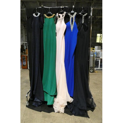 2284 - 5 x various Pia Michi evening dresses, size 8, manikin not included, please see pictures for more de... 