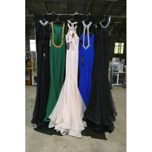 2284 - 5 x various Pia Michi evening dresses, size 8, manikin not included, please see pictures for more de... 