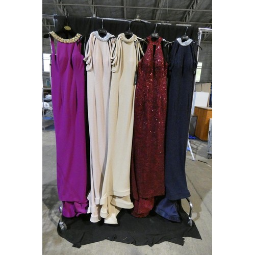 2293 - 5 x various Pia Michi evening dresses, size 10, please see pictures for more details  ID numbers are... 