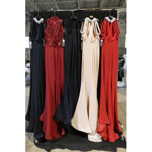 2295 - 5 x various Pia Michi evening dresses, size 10, please see pictures for more details  ID numbers are... 