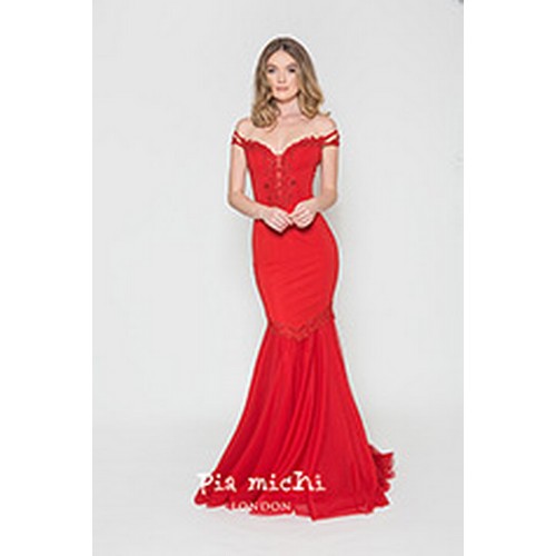 2272 - 4 x various Pia Michi evening dresses, size 8, manikin not included, please see pictures for more de... 