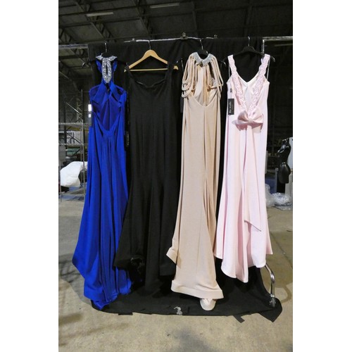 2299 - 4 x various Pia Michi evening dresses, size 12, please see pictures for more details  ID numbers are... 