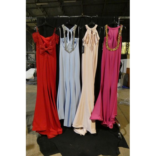 2302 - 4 x various Pia Michi evening dresses, size 12, please see pictures for more details  ID numbers are... 