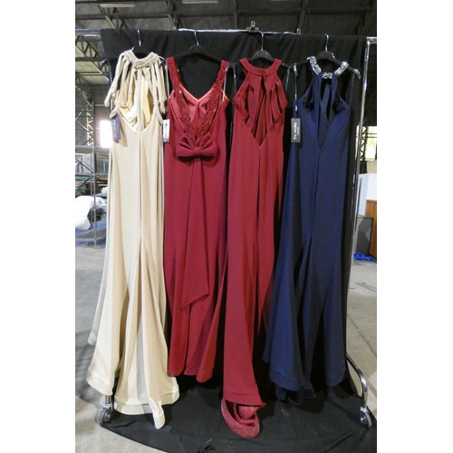 2304 - 4 x various Pia Michi evening dresses, size 12, please see pictures for more details  ID numbers are... 