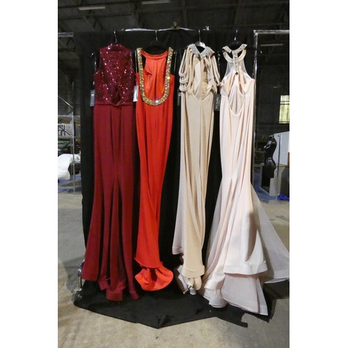 2308 - 4 x various Pia Michi evening dresses, size 12, please see pictures for more details  ID numbers are... 