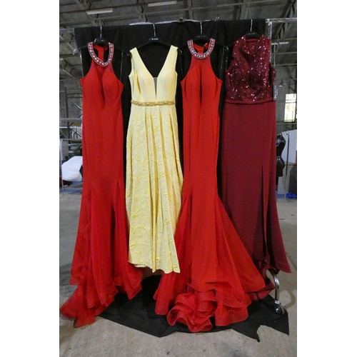 2324 - 4 x various Pia Michi evening dresses, size 14, please see pictures for more details  ID numbers are... 