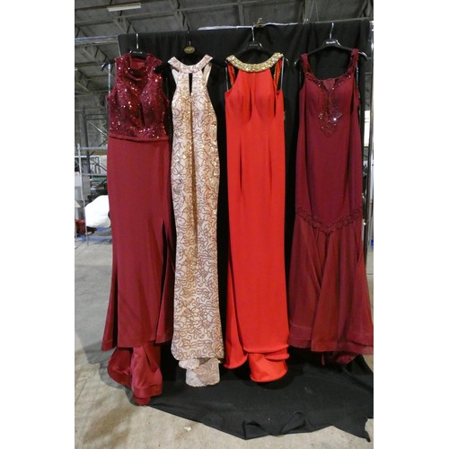 2325 - 4 x various Pia Michi evening dresses, size 14, please see pictures for more details  ID numbers are... 