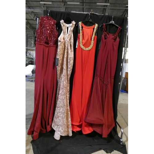 2325 - 4 x various Pia Michi evening dresses, size 14, please see pictures for more details  ID numbers are... 