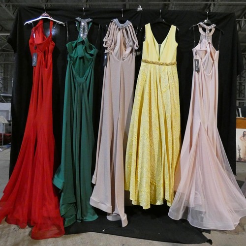 2329 - 5 x various Pia Michi evening dresses, size 14, please see pictures for more details, ID numbers are... 