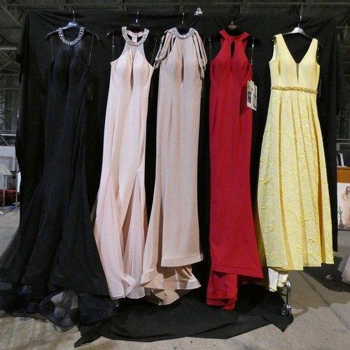 2333 - 5 x various Pia Michi evening dresses, size 14, please see pictures for more details, ID numbers are... 