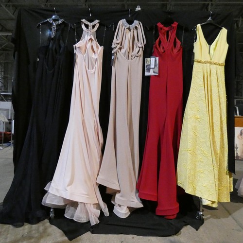 2333 - 5 x various Pia Michi evening dresses, size 14, please see pictures for more details, ID numbers are... 