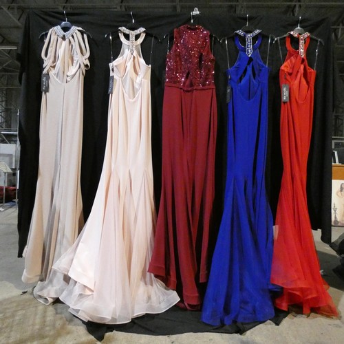 2334 - 5 x various Pia Michi evening dresses, size 14, please see pictures for more details ID numbers are ... 