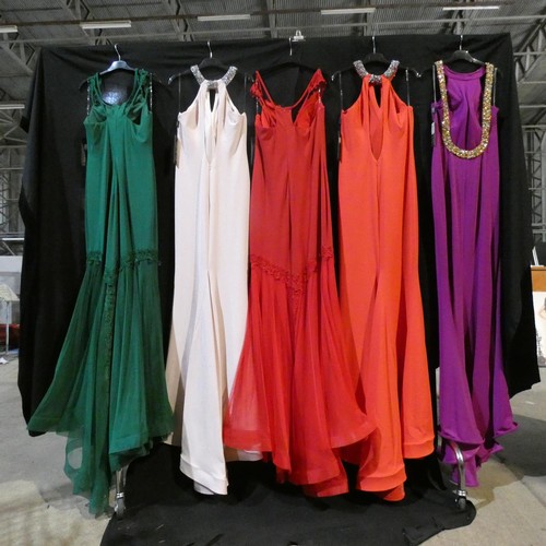 2340 - 5 x various Pia Michi evening dresses, size 14, please see pictures for more details  ID numbers are... 