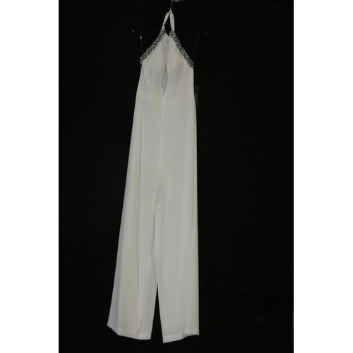 2360 - A white Pia Michi designer evening dress/jump suit, size 8, please see pictures for more details  ID... 