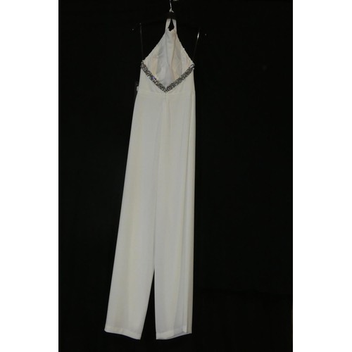 2360 - A white Pia Michi designer evening dress/jump suit, size 8, please see pictures for more details  ID... 