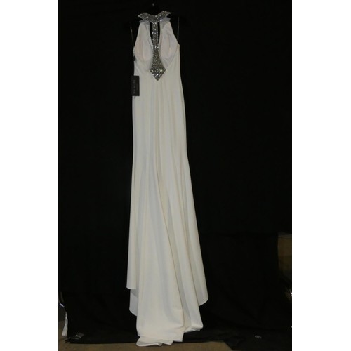 2361 - A white Pia Michi designer evening dress/summer wedding dress, size 8, please see pictures for more ... 