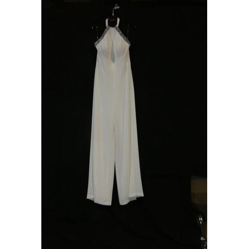 2372 - A white Pia Michi designer evening dress/jump suit, size 12, please see pictures for more details  I... 