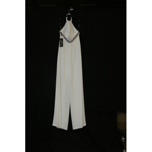 2372 - A white Pia Michi designer evening dress/jump suit, size 12, please see pictures for more details  I... 