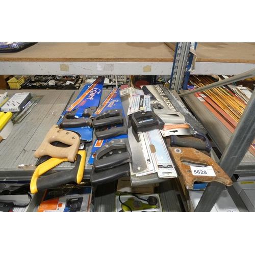 5628 - A quantity of various hand saws