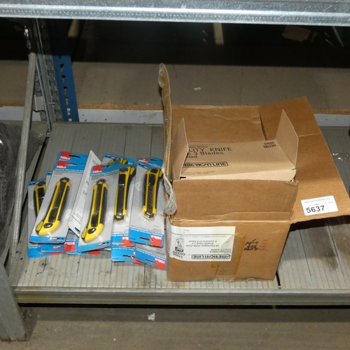 5637 - A quantity of utility knives and Hilka snap off knives