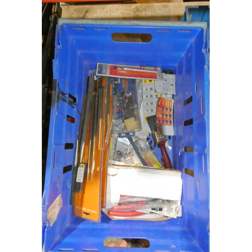 5843 - 2 x plastic crates containing a quantity of various hand tools etc. Not practical to list in detail ... 