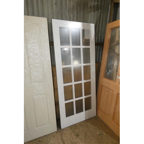 5932 - 1 x white glazed door approx 838 x 1981mm