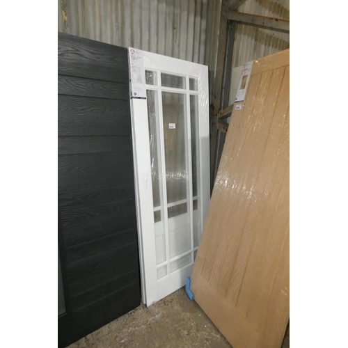 5938 - 1 x XL Joinery white glazed door and 1 other non matching white glazed door - both approx 762 x 1981... 