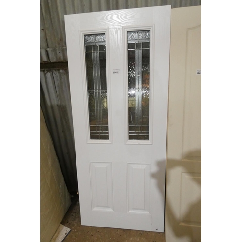 5942 - 1 x white glazed door approx 838 x 1981mm