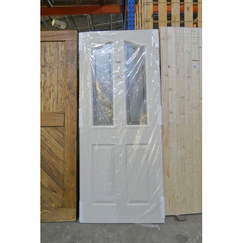 5897 - 1 x white glazed door approx 838 x 1981mm