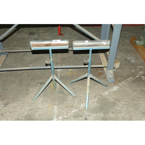 6183 - 2 x adjustable height roller stands