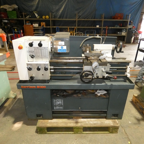 6185 - 1 x Harrison M300 gap bed metal turning lathe, 3ph, overall bed length including gap piece approx 10... 