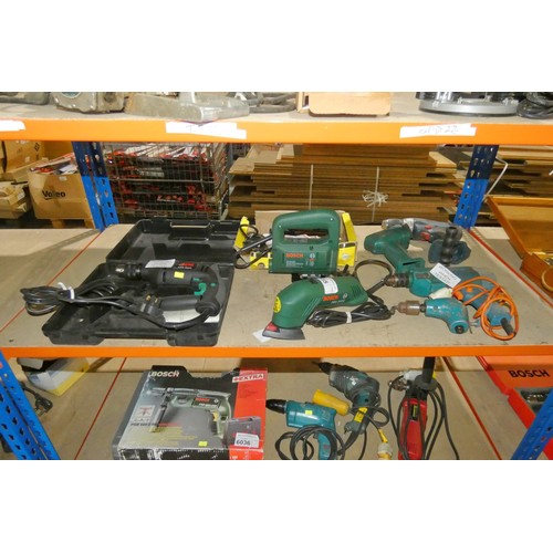 6035 - A quantity of various Bosch and other power tools. Not practical to list in detail so please view or... 