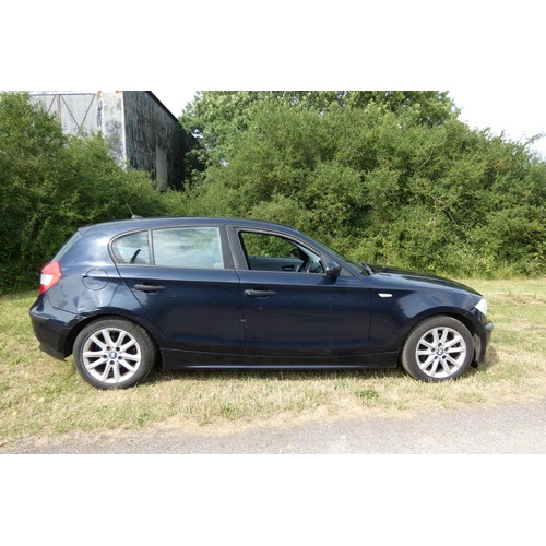 12 - Blue BMW 118D 5dr hatchback, Reg LF05 WXC, 1st Reg. 20/06/2005, 6 speed manual Diesel 1995cc, MoT to... 