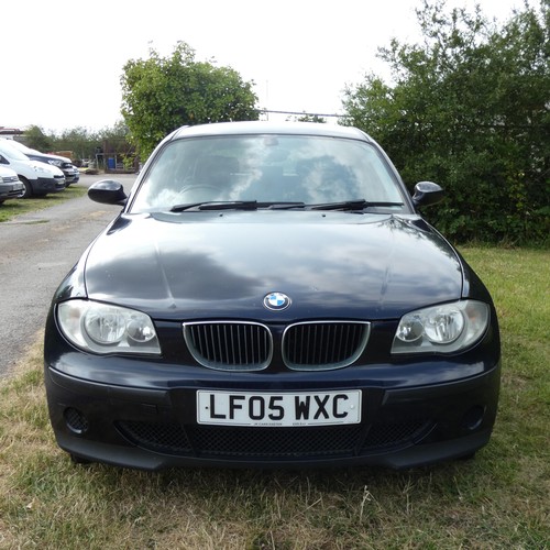 12 - Blue BMW 118D 5dr hatchback, Reg LF05 WXC, 1st Reg. 20/06/2005, 6 speed manual Diesel 1995cc, MoT to... 