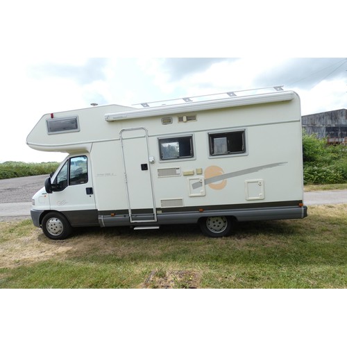 10 - White Fiat Ducato 2.8 Td Europe 5000 SL 6 berth Motor Caravan,  Reg W556 PNU, 1st reg 30/03/2000, Ma... 