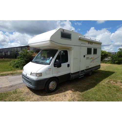 10 - White Fiat Ducato 2.8 Td Europe 5000 SL 6 berth Motor Caravan,  Reg W556 PNU, 1st reg 30/03/2000, Ma... 