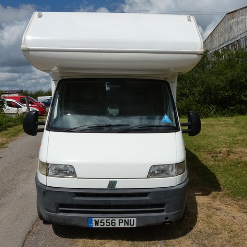 10 - White Fiat Ducato 2.8 Td Europe 5000 SL 6 berth Motor Caravan,  Reg W556 PNU, 1st reg 30/03/2000, Ma... 