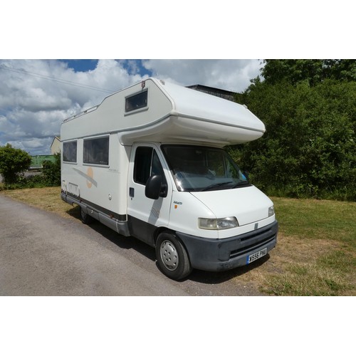 10 - White Fiat Ducato 2.8 Td Europe 5000 SL 6 berth Motor Caravan,  Reg W556 PNU, 1st reg 30/03/2000, Ma... 