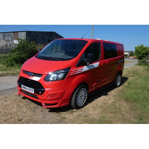 1 - Red Ford Transit Custom 330 ECO-TE  L1 DIES 2.2  TDCI 125PS low roof Van, Reg MM64 DYH, 1st Reg 19/1... 