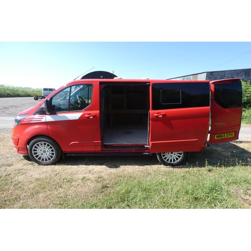 1 - Red Ford Transit Custom 330 ECO-TE  L1 DIES 2.2  TDCI 125PS low roof Van, Reg MM64 DYH, 1st Reg 19/1... 