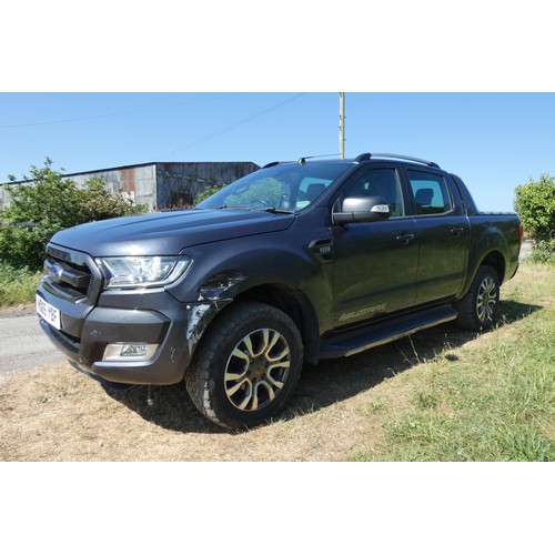 5 - Grey Ford Ranger Wildtrak 4x4 Double Cab Pick up 3.2 T . Reg HG65 YBF, 1st Reg 29/01/2016, 6 speed A... 