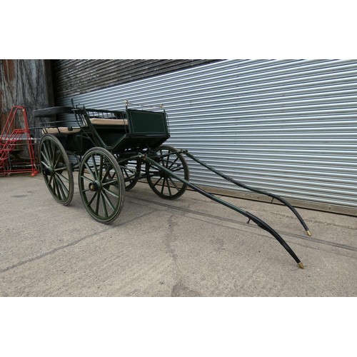 38 - Horse drawn 4 wheeled carriage / wagonette, early 1900s, French, restored for a wedding 10 years ago... 