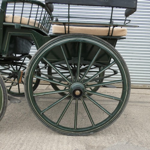 38 - Horse drawn 4 wheeled carriage / wagonette, early 1900s, French, restored for a wedding 10 years ago... 